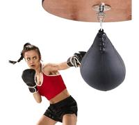 Sacco da boxe a forma di pera, set di palline da boxe, sacco 8 pollici con attacco girevole, materiale in pelle robusta, accessorio allenamento con tensione regolabile, attrezzatura