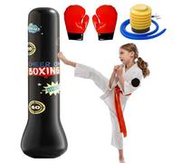 Sacco da Boxe Bambini, 160cm Pungiball Bambini con Guantoni da Boxe, Sacco da Boxe Allenamento, Sacchi da Boxe Gonfiabile per Ragazzi E Ragazze 3-12 Anni, Per Praticare Karate Taekwondo
