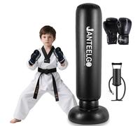 Sacco da Boxe Bambino con Guantoni da Boxe: JanTeelGO 150cm Sacco da Box Allenamento Boxe - Pungiball Bambin Alleviare L'energia e Costruire Competenze per Ragazzi Ragazze età 3-12