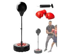 Sacco da boxe con supporto, regolabile in altezza, attrezzatura per allenamento di boxe, per palestra domestica, include guanti e pompa a mano per alleviare lo stress e il fitness