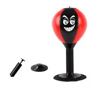 Sacco da boxe da scrivania con forte base a ventosa per una pratica stabile a casa o in ufficio, ideale per alleviare lo stress per adolescenti, design nero (2)