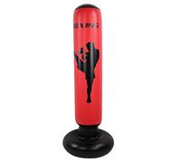 Sacco da boxe gonfiabile da 170 cm per allenamento a forza, colonna da boxe in PVC di colore nero e rosso per alleviare lo stress per il fitness per uomini donne ragazzi ragazze
