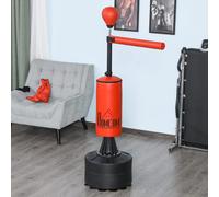 Sacco da boxe Homcom in piedi, altezza regolabile da 155-205 cm, con barra girevole