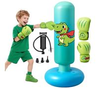 Sacco da Boxe per Bambini, 120cm Sacco da Boxe da Terra con Guantoni per Bambino da 3 a 8 Anni per Karate e Taekwondo, Regalo per Bambini