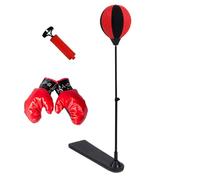 Sacco da boxe per bambini, sacco da boxe con guantoni da boxe e supporto regolabile, attrezzatura per esercizi regolabile in altezza con guantoni da boxe, set giocattolo sportivo per esercizi e
