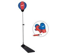 Sacco da Boxe Punching Ball Punching Ball con Guantoni Rosso Blu