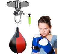Sacco Da Boxe Veloce - Set Di Palline Da Boxe Gonfiabili, Saco Da Allenamento A Forma Di Pera, Attrezzatura Girevole | Sacco Da Gonfiatore Per Donna Uomo Adulto Palestra Home Fitness Capodanno