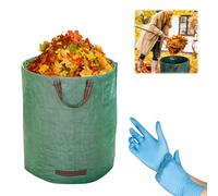 Sacco da Giardinaggio,Borse da Giardino Professionali,Sacco per Rifiuti Riutilizzabili,Sacchi Per la Spazzatura da Giardino,Sacco Antistrappo per Raccogli Foglie da Giardino 45cm x 38cm