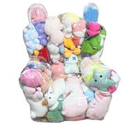 Sacco di fagioli per animali di peluche, impermeabile, in PVC trasparente, con cerniera, imbottito per animali di peluche, per organizzare le stanze dei bambini. Animale, per un