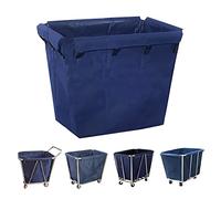 Sacco Di Ricambio Extra Large Per Cesto Della Biancheria, Sacco Per Carrello Della Biancheria Commerciale, Tessuto Oxford, Gancio In Metallo, Lavabile In Lavatrice, Sacco In Tessuto Resistente, Blu,