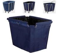 Sacco di ricambio per carrello della biancheria, Sacchetti di ricambio for carrelli della biancheria commerciali, for sacchetti for cesti con ruote, stoccaggio in tessuto Oxford grande capacità(Blue)