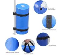 Sacco di sabbia per tenda da campeggio in PVC resistente, con riempimento d'acqua, stabilizzatore per tenda da campeggio all'aperto, nero blu, 18x40 cm, capacità 10 kg (Nero)