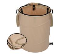 Sacco Giardino Pop-up da 91L,Multiuso/Autoportante,Stabile/Sacco per Foglie Rifiuti/Pieghevole - Tessuto Oxford 600D-Cestino per rifiuti da campeggio portatile (Beige, Piccolo)