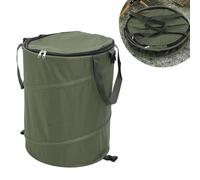 Sacco Giardino Pop-up da 91L,Multiuso/Autoportante,Stabile/Sacco per Foglie Rifiuti/Pieghevole - Tessuto Oxford 600D-Cestino per rifiuti da campeggio portatile (Verde, Grande)