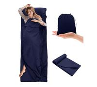 Sacco Lenzuolo,Sacco a Pelo Lenzuolo,Sacco a Pelo Sacco a Pelo Viaggio con Scomparto per Cuscino,Sacco a Pelo estivo Archiviazione Portatile Sacco a Pelo Campeggio 220 * 90cm,Blu