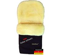 Sacco nanna in pelliccia di agnello di LANABEST. Privo di sostanze nocive proveniente dalla produzione tedesca Öko-Tex, concia medica, colore nero