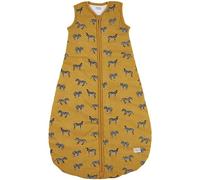 Sacco nanna Meyco per bambini zebrato foderato (in 100% cotone, con zip integrale, delicato sulla pelle, resistente alle pieghe, vestibilità perfetta, taglia: 62), oro miele