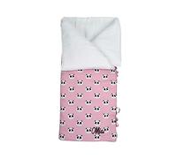 Sacco nanna o Copertina avvolgente per bebé - Convertibile in coperta personalizzato con Nome o Iniziali - Imbottito extractible - 95 x 72 cm - Mantiene il calore - Pandi Rosa - Nenel