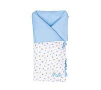 Sacco nanna o Copertina avvolgente per bebé - Convertibile in coperta personalizzato con Nome o Iniziali - Imbottito extractible - 95 x 72 cm - Mantiene il calore - Fiori Liberty - Nenel