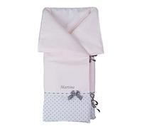 Sacco nanna o Copertina avvolgente per bebé - Convertibile in coperta personalizzato con Nome o Iniziali - Imbottito extractible - 95 x 72 cm - Mantiene il calore - Ariana - Nenel