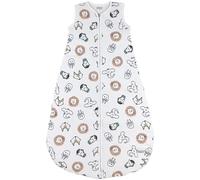 Sacco nanna per bambini Meyco foderato (in 100% cotone, con cerniera integrale, delicato sulla pelle, resistente alle rughe, vestibilità perfetta, taglia: 62), multicolore