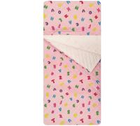 Sacco nanna per Bimbo e Bimba da 2 a 6 Anni - Tessuto Trapuntato 100% Cotone-Copertina Asilo-Letterine Rosa