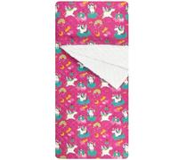 Sacco nanna per Bimbo e Bimba da 2 a 6 Anni - Tessuto Trapuntato 100% Cotone-Copertina Asilo-Unicorni e Arcobaleni