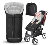 Sacco Passeggino Invernale,Coprigambe Passeggino Universale con Cerniera e Cappuccio con Coulisse,Sacco Nanna Termico per Passeggino,per Passeggini,Seggiolino Auto e Slitta per Bambini