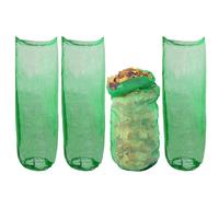 Sacco per foglie da giardino | Robusti sacchetti per foglie riutilizzabili, 4 pezzi, contenitore per la pulizia del giardino con nastro di trazione per prato, cortile anteriore