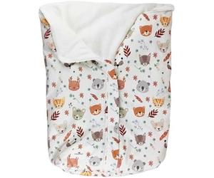 Sacco per navicella universale, caldo e morbido, ideale per l'inverno e l'intrattenimento, compatibile - Jané - Inglesina -Bugaboo -Maxi Cosi (animali della foresta, 0-18 mesi, inverno)