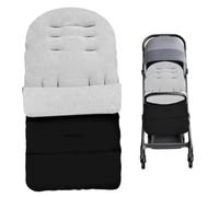 Sacco per passeggino, sacco per bandierine 3 in 1 con copertura impermeabile e antivento per bambini - cerniera regolabile, fodera in morbido pile, coperta per passeggino per tutte le stagioni da 0 a