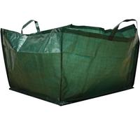 Toolland Sacco per rifiuti da giardino, quadrato, poliestere, verde, 190 litri