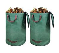 Sacco per rifiuti da giardino con coperchio e manici, impermeabile, pieghevole, riutilizzabile, per siepi e foglie e taglio verde, stabile da giardino, ideale per rifiuti da giardino e raccolta di