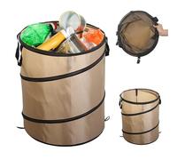 Sacco per rifiuti da giardino da 10 galloni, bidone della spazzatura da campeggio pieghevole con manici, bidone da giardino riutilizzabile per campeggio, escursionismo, picnic -