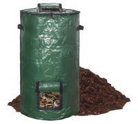 Sacco per rifiuti da giardino, extra large, riutilizzabile, per prato e foglie, compost da esterno resistente con manici robusti per un facile trasporto, in polietilene resistente,