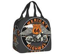 Sacco pranzo isolato per la strada autostrada Americas Custom Route 66 per l'ufficio scolastico US 66 Raffreddatore termico impermeabile Scatola del pranzo Donne Bambini