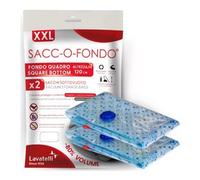 Lavatelli Set di 2 Sacchetti Coperte e piumoni, salvaspazio, Buste sottovuoto Vestiti, antimuffa, Misura XL, Multiuso Sacchi Abiti Pz.2 60x50x, POLITENE, Blu, 100x120x45 cm portatutto, 2 unità