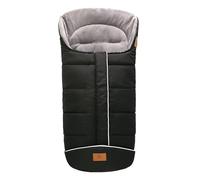 Sacco Termico Invernale per Passeggino, Coprigambe Bebè con 3 o 5 Punti di Ancoraggio, Footmuff Universale per Seggiolino Auto, Coperta 102 * 54cm Impermeabile e Antivento, Nero