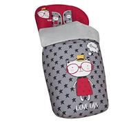 Sacco universale per passeggino in pile completo + copri imbracatura in regalo, rimovibile, tessuto posteriore 3D
