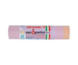 Saccopratico - Saccorifiuti Famiglia, con le Maniglie, 55x65 cm - 12 pezzi