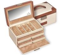 SACHER Astuccio per Gioielli Elly/Travel/Bianco/Handmade in Germany