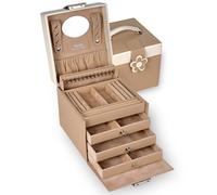 SACHER Astuccio per Gioielli Erika/Bella Fiore/Marrone/Handmade in Germany