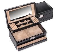 SACHER Astuccio per Gioielli Helen/New Classic/Nero/Handmade in Germany