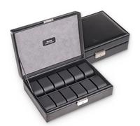 SACHER Scatole Porta Orologi - 12 Orologi/Gents/Nero/Handmade in Germany