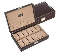 SACHER Scatole Porta Orologi - 12 Orologi/New Classic/Marrone/Handmade in Germany