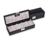 SACHER Scatole Porta Orologi - 5 Orologi/tamigi Sport/Nero/Cuoio/Handmade in Germany