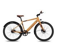 SachsenRAD Allrounder Urban Trekking E-Bike C3T con trasmissione a cinghia, sensore di coppia | 28 pollici 18 kg ultraleggero Pedelec bicicletta elettrica per uomo e donna (giallo)