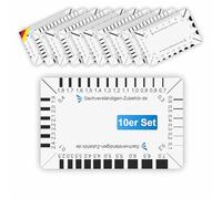 Sachverständigen-Zubehör® Fessurimetro [Set di 10 Fessurimetro CLASSICO] Monitoraggio delle crepe | Attrezzatura Perito | Fessurimetro Angolare | Righello della Larghezza della Fessura | Manuale