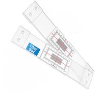 Sachverständigen-Zubehör® Fessurimetro [Set di 10 Fessurimetro per crepe] Monitoraggio delle crepe | Attrezzatura Perito | Fessurimetro Angolare | Righello della Larghezza della Fessura | Manuale