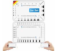 Sachverständigen-Zubehör® Fessurimetro [Set di 2 Fessurimetro CLASSICO] Monitoraggio delle crepe | Attrezzatura Perito | Fessurimetro Angolare | Righello della Larghezza della Fessura | Manuale